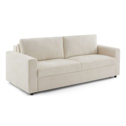 Canapé droit SOCCA express tissu beige 3 places