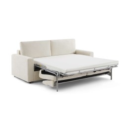 Canapé droit SOCCA express tissu beige 3 places