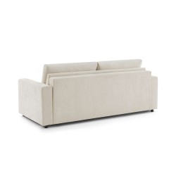 Canapé droit SOCCA express tissu beige 3 places