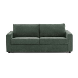 Canapé droit SOCCA express tissu vert 3 places