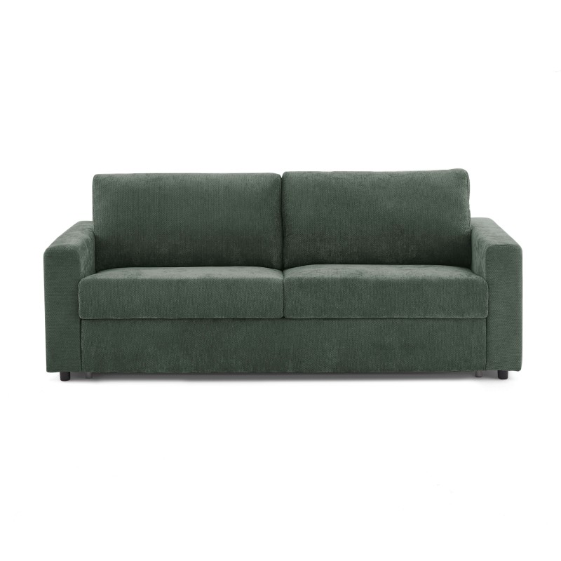 Canapé droit SOCCA express tissu vert 3 places