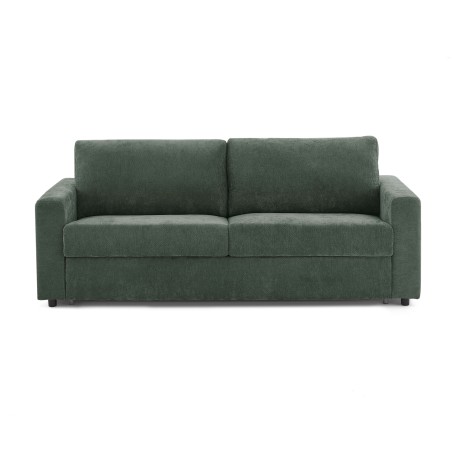 Canapé droit SOCCA express tissu vert 3 places