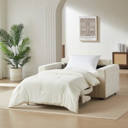 Fauteuil SOCCA express tissu beige 1 place