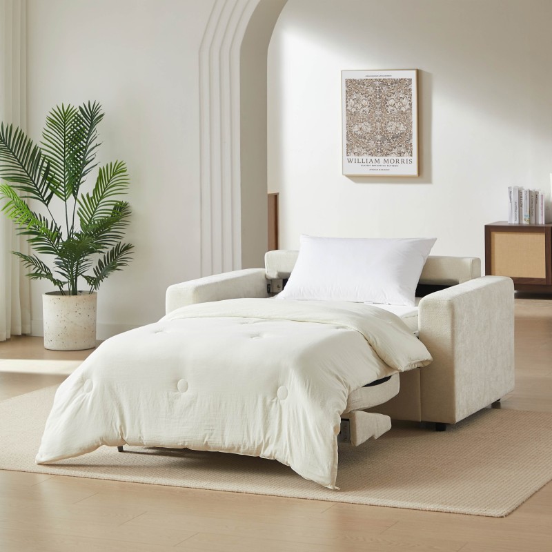 Fauteuil SOCCA express tissu beige 1 place