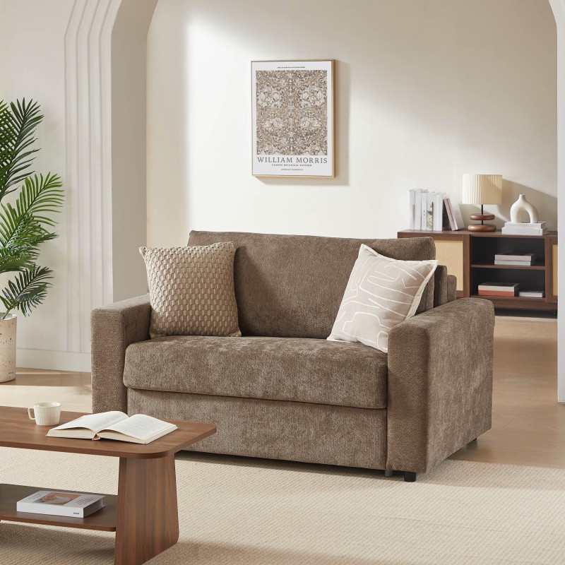 Fauteuil SOCCA express tissu marron 1 place