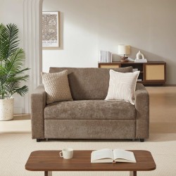 Fauteuil SOCCA express tissu marron 1 place