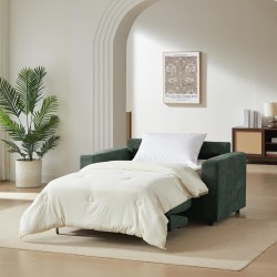 Fauteuil SOCCA express tissu vert 1 place