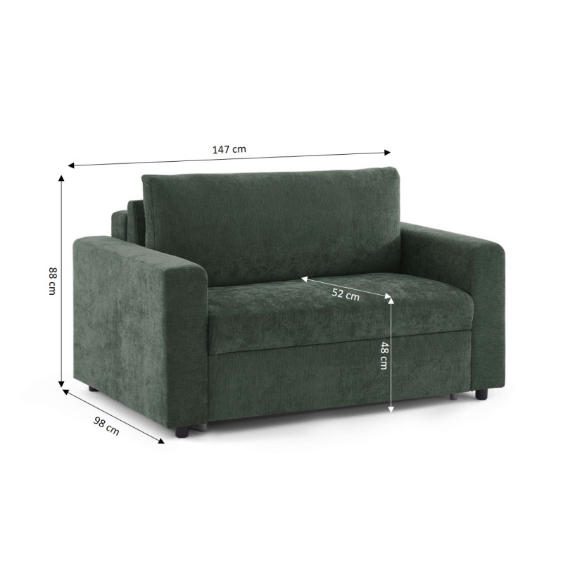 Fauteuil SOCCA express tissu vert 1 place