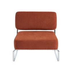 Fauteuil JACK tissu terracotta