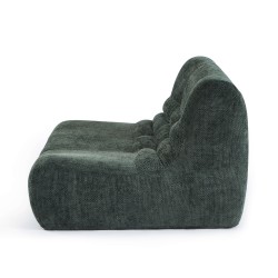 Chauffeuse JANIS modulable 1 place tissu chenille vert