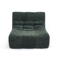 Chauffeuse JANIS modulable 1 place tissu chenille vert