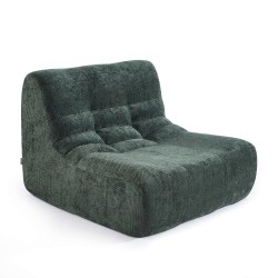 Chauffeuse JANIS modulable 1 place tissu chenille vert