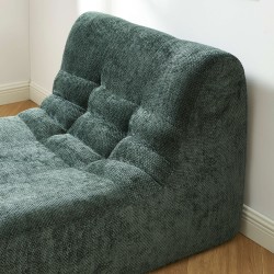Chauffeuse JANIS modulable 1 place tissu chenille vert