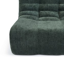 Chauffeuse JANIS modulable 1 place tissu chenille vert