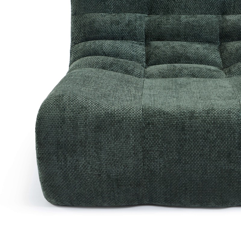 Chauffeuse JANIS modulable 1 place tissu chenille vert