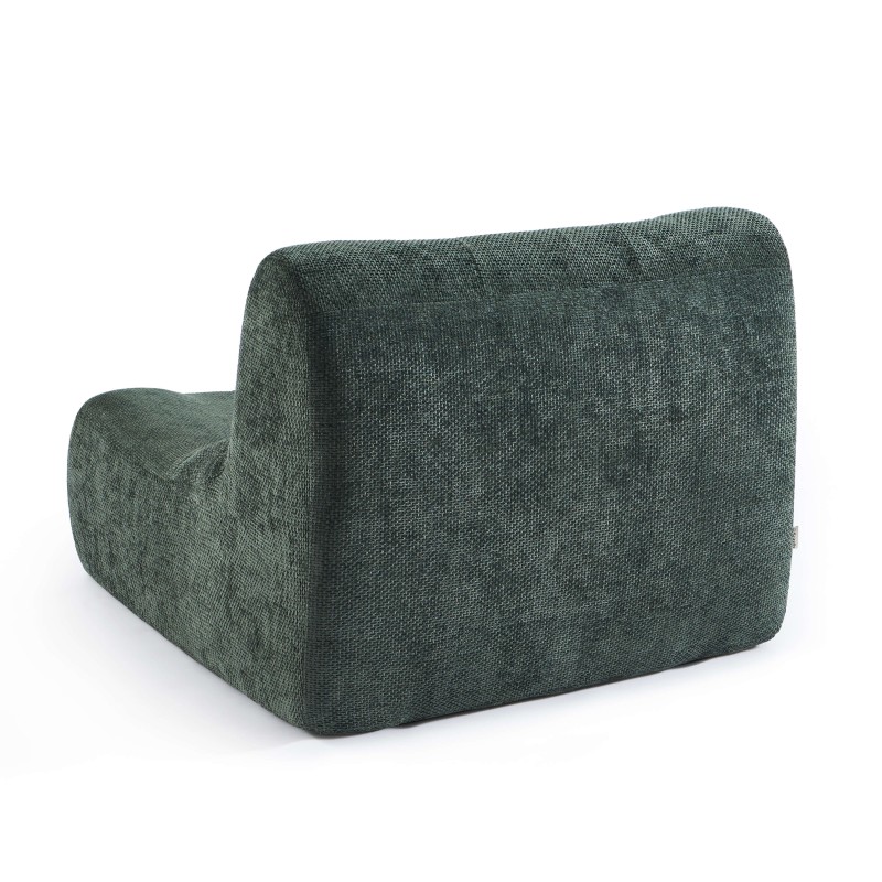 Chauffeuse JANIS modulable 1 place tissu chenille vert