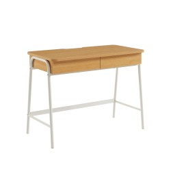 Bureau ESRA effet chêne et blanc 100cm