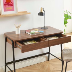Bureau ESRA effet noyer et noir 100cm