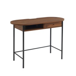Bureau GAIA effet noyer et noir 110 cm