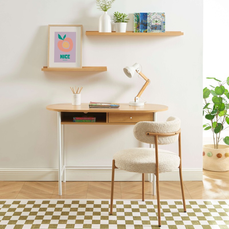 Bureau GAIA effet chêne et blanc