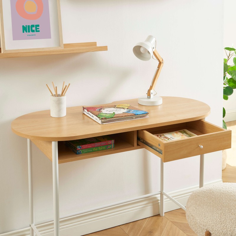 Bureau GAIA effet chêne et blanc