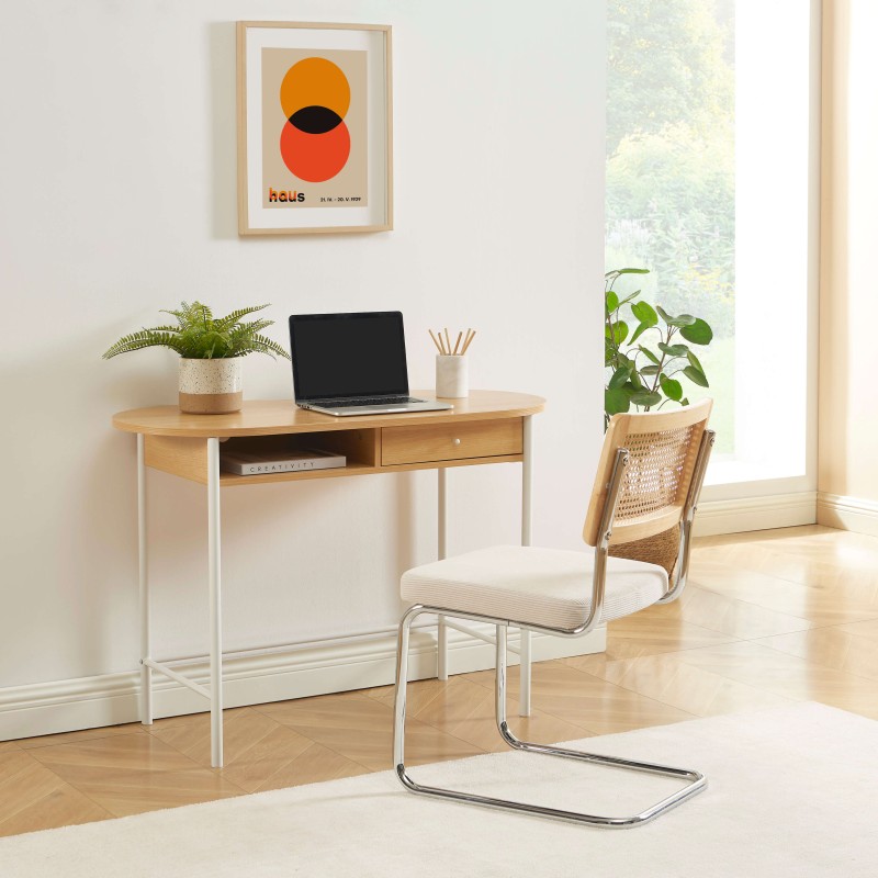 Bureau GAIA effet chêne et blanc