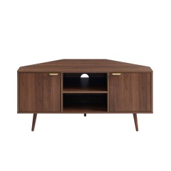 Meuble tv d'angle JEANNE effet noyer