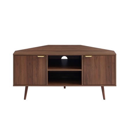 Meuble tv d'angle JEANNE effet noyer