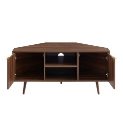 Meuble tv d'angle JEANNE effet noyer