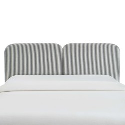 Testiera LOUISON in tessuto di lino a righe bianche e blu 160 cm