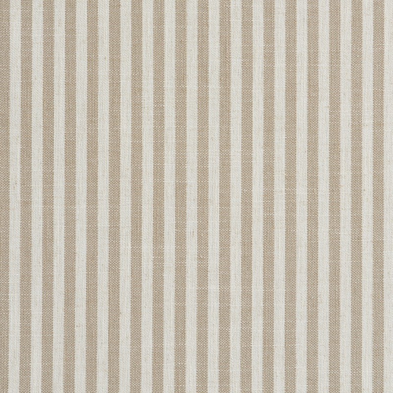 Tête de lit LOUISON tissu lin rayé blanc et beige 160cm