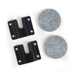 Kopfteil LOUISON aus gestreiftem Leinenstoff in Weiß und Beige, 90 cm