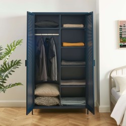 Armadio PANTONE in metallo blu notte a 2 ante