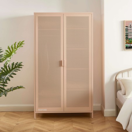 Armoire PANTONE métal rose blush 2 portes