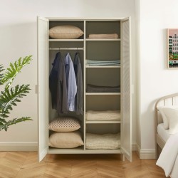 Armadio PANTONE in metallo beige sabbia a 2 ante