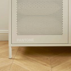 Armadio PANTONE in metallo beige sabbia a 2 ante