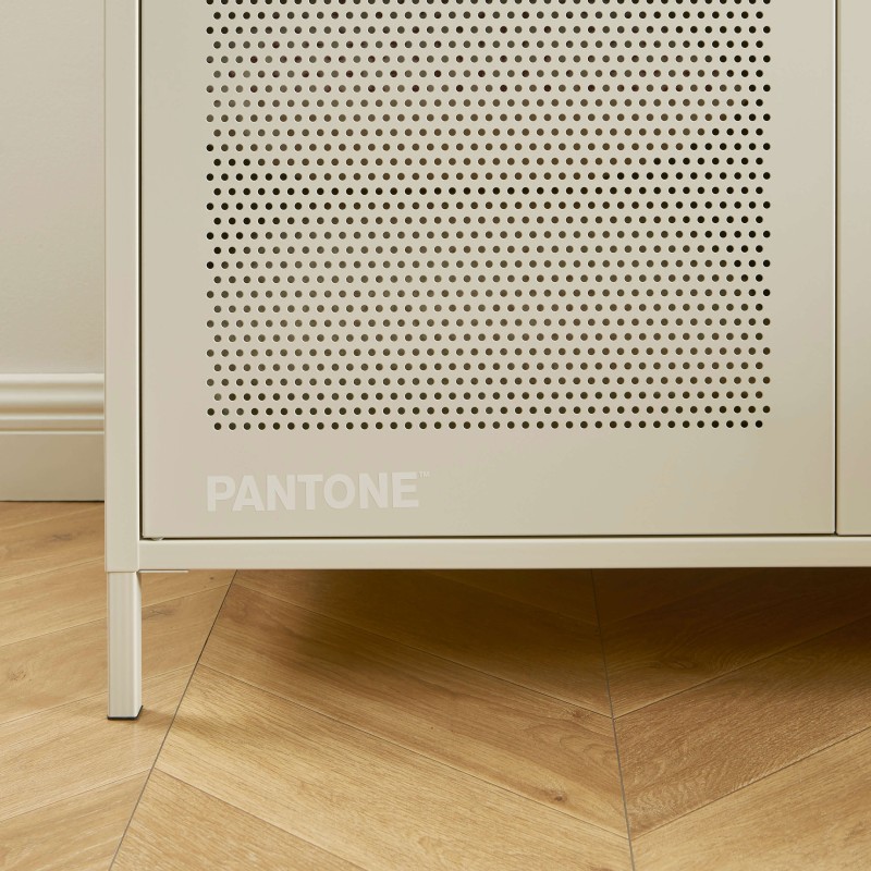 Armadio PANTONE in metallo beige sabbia a 2 ante