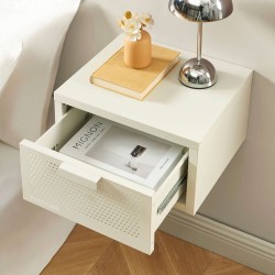 Table de chevet murale PANTONE métal beige sable 40cm