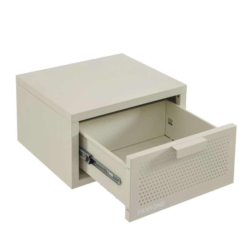 Table de chevet murale PANTONE métal beige sable 40cm