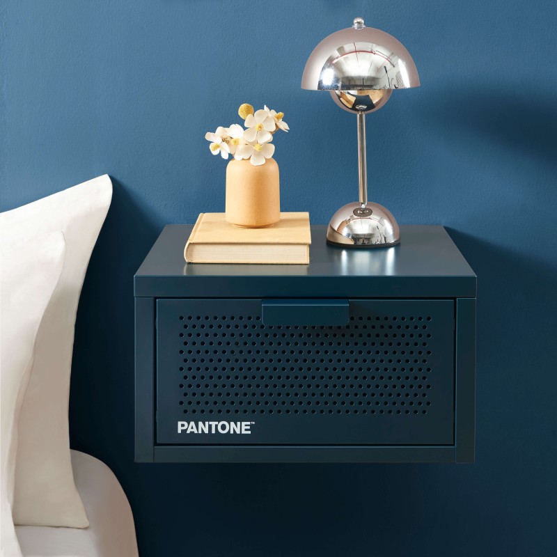 Comodino da parete PANTONE in metallo blu notte 40 cm