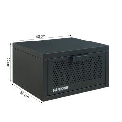 Table de chevet murale PANTONE métal anthracite 40cm