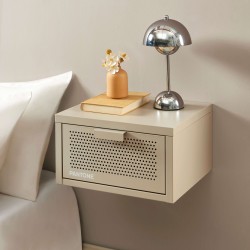 Comodino da parete PANTONE in metallo color tortora 40 cm