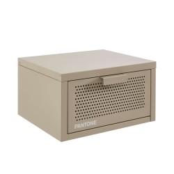 Comodino da parete PANTONE in metallo color tortora 40 cm