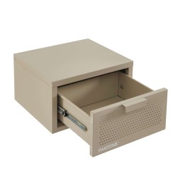 Comodino da parete PANTONE in metallo color tortora 40 cm