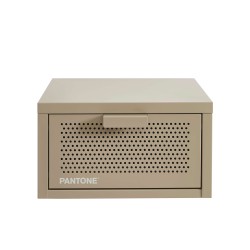 Comodino da parete PANTONE in metallo color tortora 40 cm