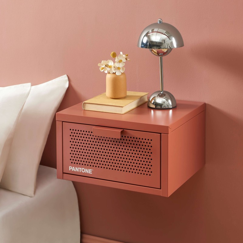 Comodino da parete PANTONE in metallo terracotta 40 cm