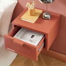 Comodino da parete PANTONE in metallo terracotta 40 cm