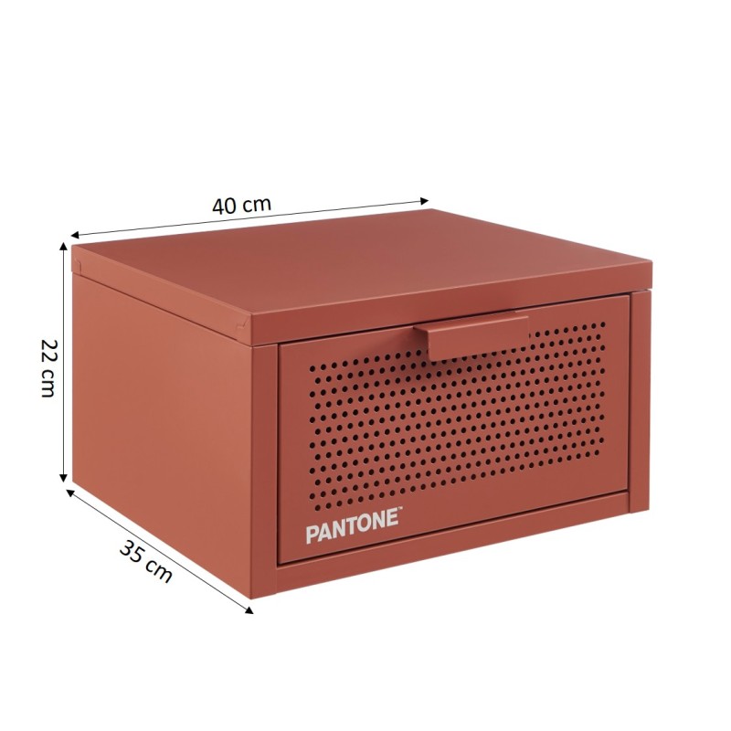 Comodino da parete PANTONE in metallo terracotta 40 cm