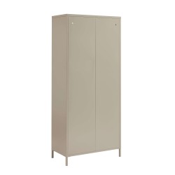 Credenza PANTONE in vetro scanalato e metallo color talpa h180cm