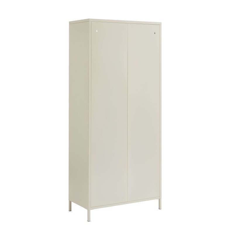 Credenza PANTONE in vetro scanalato e metallo beige sabbia h180cm